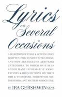 Lyrics on Several Occasions 087910094X Book Cover