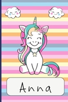 Anna: carnet Personnalisé / Journal pour filles. (French Edition) 1661066372 Book Cover
