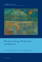 Phenomenology, Modernism and Beyond 3039114093 Book Cover