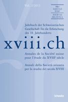 XVIII.Ch Vol. 2/2011: Jahrbuch Der Schweizerischen Gesellschaft Fur Die Erforschung Des 18. Jahrhunderts 3796527752 Book Cover