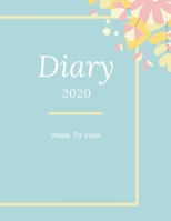 Diary 2020 Week To View: A5 Planner For Women & Girls: Baby Blue Pink & Yellow Floral Organiser 1677134429 Book Cover
