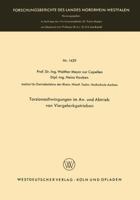 Torsionsschwingungen Im An- Und Abtrieb Von Viergelenkgetrieben 366303934X Book Cover