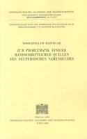 Zur Problematik Einiger Handschriftlicher Quellen Des Neupersischen Namenbuches 3700115717 Book Cover