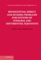 Bitangential Direct and Inverse Problems for Systems of Integral and Differential Equations 1107018870 Book Cover