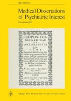 Medical Dissertations of Psychiatric Interest 3805512015 Book Cover