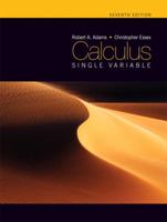 Single Variable Calculus 0201100533 Book Cover