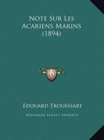 Note Sur Les Acariens Marins 1160205809 Book Cover