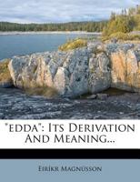 "edda": Its Derivation And Meaning... 1271052857 Book Cover