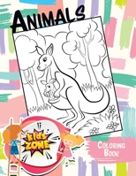 Animals: Kids Zone Coloring Book 1989842380 Book Cover