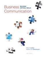 Business Communication Building Critical Skills 0073377724 Book Cover