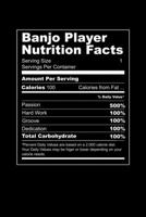 Banjo Player Nutrition Facts: Grab this journal for a banjo player who wants to share his nutrition facts with everyone. This is the diet of a musician. 6 x 9 inches - 100 pages 1677215178 Book Cover