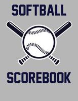 Softball Scorebook: 100 Scorecards For Baseball and Softball 1095132369 Book Cover