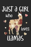 Just A Girl Who Loves Llamas: DIN A5 Lama Notizheft | 120 Seiten gepunktetes Lama Notizbuch für Notizen in Schule, Universität, Arbeit oder zuhause. | Eine tolles Geschenk für Ihre Liebsten. 1670634302 Book Cover