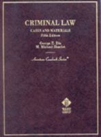 Criminal Law: Cases and Materials 0314180192 Book Cover