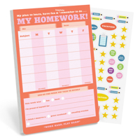 My Homework Weekly Tracker Pad Can-Do Pad with Sticker Sheet 1683495284 Book Cover