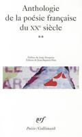 Anthologie de la poésie française du xxè siècle, tome 2 2070413020 Book Cover