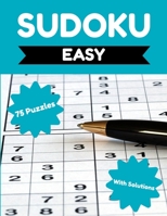 Sudoku - Easy: 75 Easy Sudoku Puzzles for Adults & Seniors, Sudoku Puzzle Books for Adults, Puzzle Activity Books for Seniors, Sudoku B08WYDVSRX Book Cover