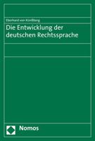 Die Entwicklung Der Deutschen Rechtssprache 3848730413 Book Cover