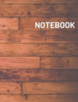 Notebook: Wood Cover Wide Ruled With Margin -(8.5 x 11 inches) 100 Pages 168709358X Book Cover