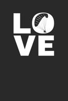 Love: Paragliding Notizbuch A5 Kariert 108 Seiten Notizheft - Ich Liebe Paragliding - Geschenk f�r Paraglider 170802204X Book Cover