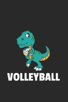 Dinosaurier Volleyball Notizbuch: Dinosaurier Volleyball Notizbuch f�r Liebhaber / Notizheft / Notizblock A5 (6x9in) Dotted Notebook / Punkteraster / 120 gepunktete Seiten 1673768644 Book Cover