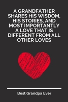 A Grandfather Shares His Wisdom, His Stories, And Most Importantly A Love That Is Different From All Other Loves: 100 Pages 6'' x 9'' Lined Writing Paper For Grandpa | Perfect Gift For Grandpa 1697333796 Book Cover