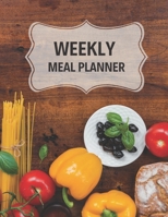 Weekly Meal Planner: 55 Week Meal Planner, Recipe, (112 Pages, Blank, 8.5 x 11) 1675372594 Book Cover