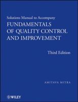 Fundamentals of Quality Control and Improvement, Student Solutions Manual 0470256974 Book Cover