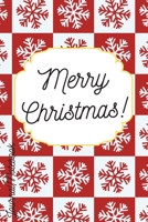 Merry Christmas Journal Notebook: Simple Red and White Snowflake Pattern 1676738738 Book Cover