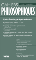 Epistemologie Epicurienne 2711660265 Book Cover