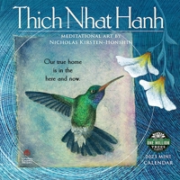Thich Nhat Hanh 2023 Mini Wall Calendar | Meditational Art by Nicholas Kirsten-Honshin | Compact 7" x 14" Open | Amber Lotus Publishing 1631368559 Book Cover