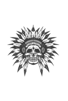 Notizheft: Blanko Notizheft mit Indianer Cover 120 linierte Seiten Softcover A5 Format sch�nes Cover 1655702750 Book Cover