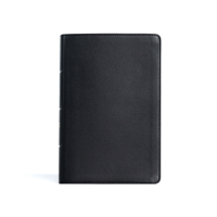 CSB Personal Size Giant Print Bible, Black Genuine Leather, Indexed 143008247X Book Cover