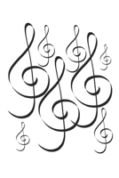 chiave Battiti cardiaci della chiave musicale: libro di musica, note, quaderno, blocco note, 120 pagine, libro regalo souvenir, adatto anche per compleanno o Natale 1651835640 Book Cover