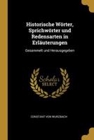 Historische Wörter: Sprichwörter und Redensarten 0526255382 Book Cover