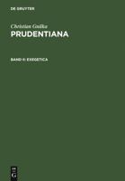 Prudentiana: Volume II. Exegetica 3598774370 Book Cover