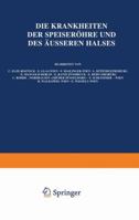 Die Krankheiten Der Speiserohre Und Des Ausseren Halses 3540010866 Book Cover