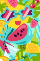 A5 Lined Notebook 110 Pages: Funny Ruled Journal Stylish Tropical Summer Vacation Beach Pinapple Fruit 08B. Cute Unique Student Teacher Blank Scrapbook/ Composition/ Planner Great For Home School Offi 1700571737 Book Cover