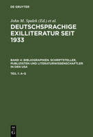 Bibliographien. Schriftsteller, Publizisten Und Literaturwissenschaftler in Den USA 3907820479 Book Cover