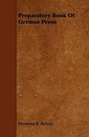 Preparatory Book of German Prose 1014669782 Book Cover