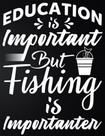 Education Is Important But Fishing Is Importanter: 100 Pages 8.5'' x 11'' Fishing Log Book Notebook For The Serious Fisherman To Record Fishing Trip Experiences 1676036679 Book Cover