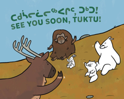 See You Soon, Tuktu!: Bilingual Inuktitut and English Edition 1774505134 Book Cover