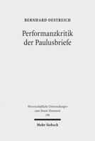 Performanzkritik Der Paulusbriefe 3161522133 Book Cover