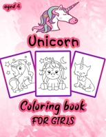 unicorn coloring book for girls aged 4: A Fun Educational Unicorn Coloring for kids B08P8SJBBS Book Cover