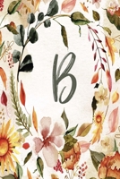 B: Orange Brown Floral 6x9 Lined Notebook 1705913261 Book Cover