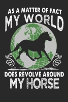 As a matter of fact my world does revolve around my horse: Horse journal for girls, horse riding gifts for men funny: Horse Journal 6x9 120 page Horse Riding Notebook Notepad Great for horse lovers Gi 1673362427 Book Cover