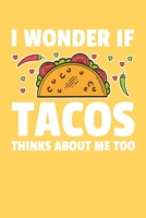 I Wonder If Tacos Think About Me Too: 6x9 Lined Notebook/Journal Funny Gift Idea For Mexican Food Lovers 1698873689 Book Cover