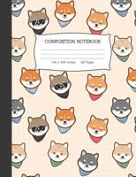 Composition Notebook: Shiba Inu Wide Ruled Lined Journal 1072502747 Book Cover