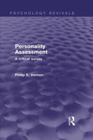 Personality Assessment (Psychology Revivals): A Critical Survey 0415716489 Book Cover