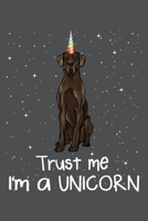 Trust Me I'm A Unicorn: Black Great Dane Lined Journal Notebook 1660429390 Book Cover